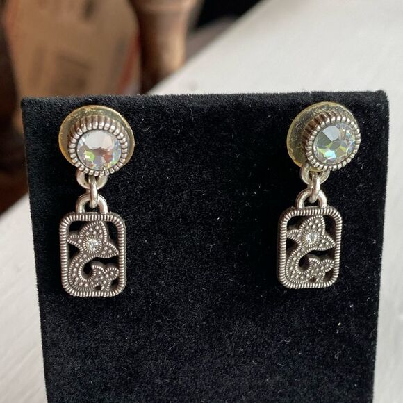 Brighton retired Pacific Heights silver dangle post earrings - Picture 4 of 4